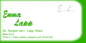 emma lapp business card
